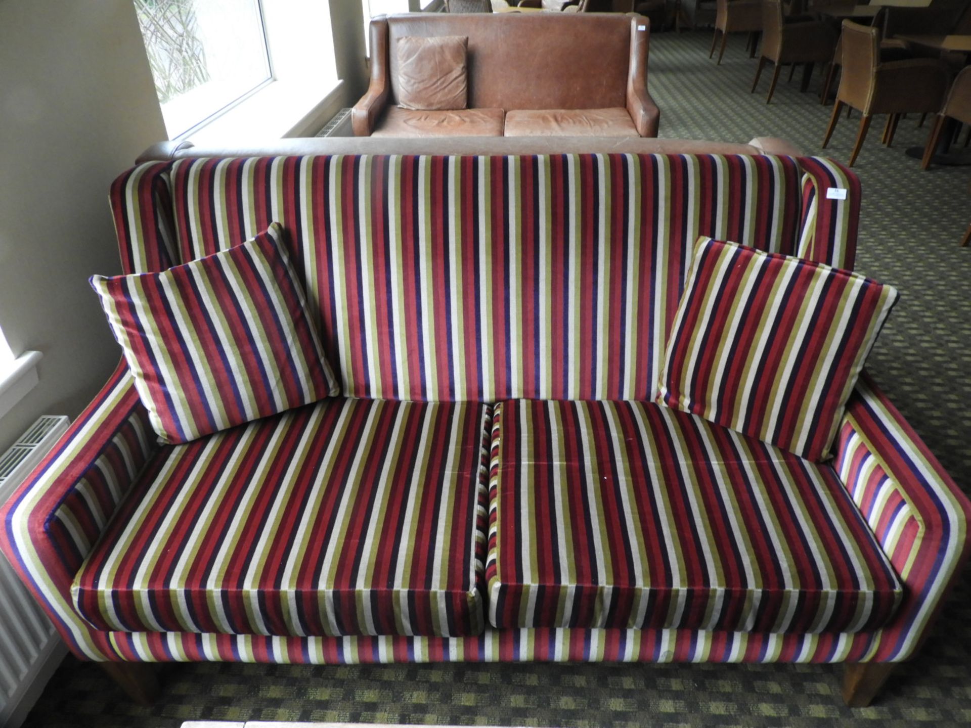 *Striped Two Seat Settee