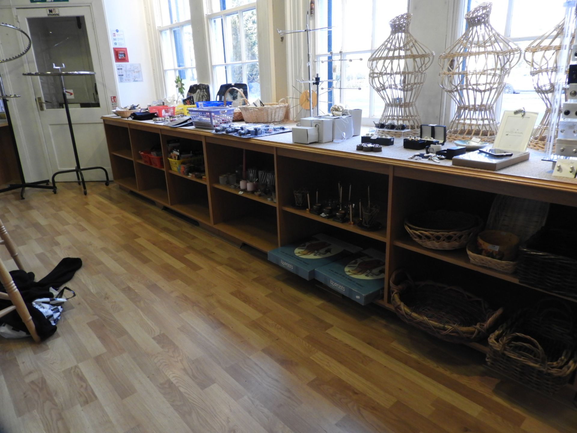 *Light Oak Shop Display Unit with Carpeted Top ove