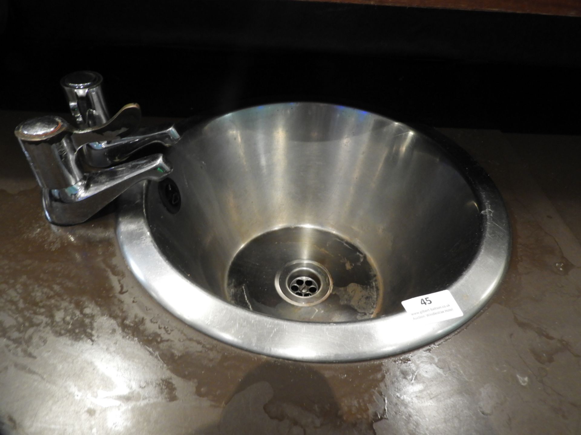 *Stainless Steel Wash Hand Basin with Lever Taps