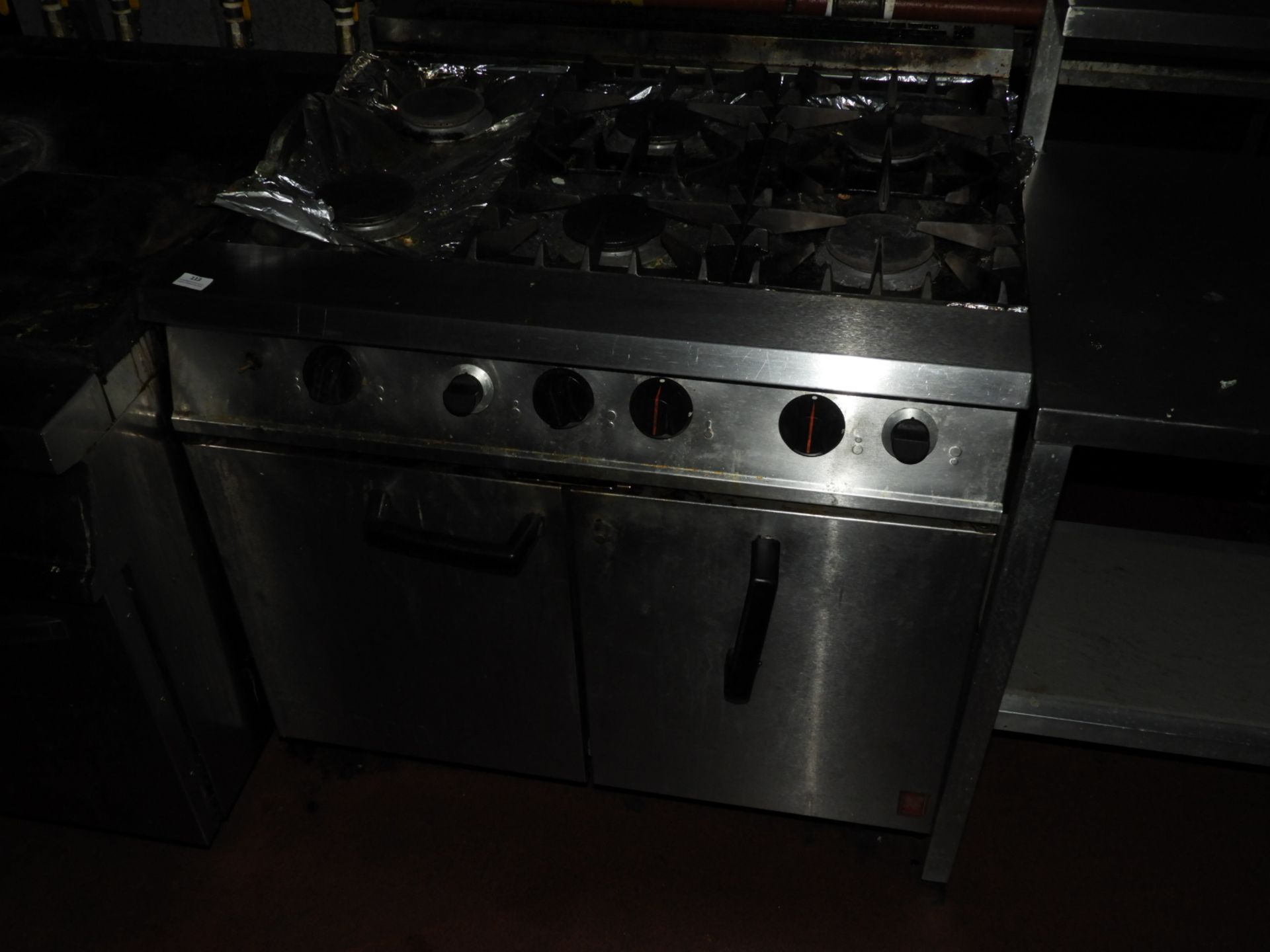 *Falcon Six Burner Commercial Gas Cooker over Oven