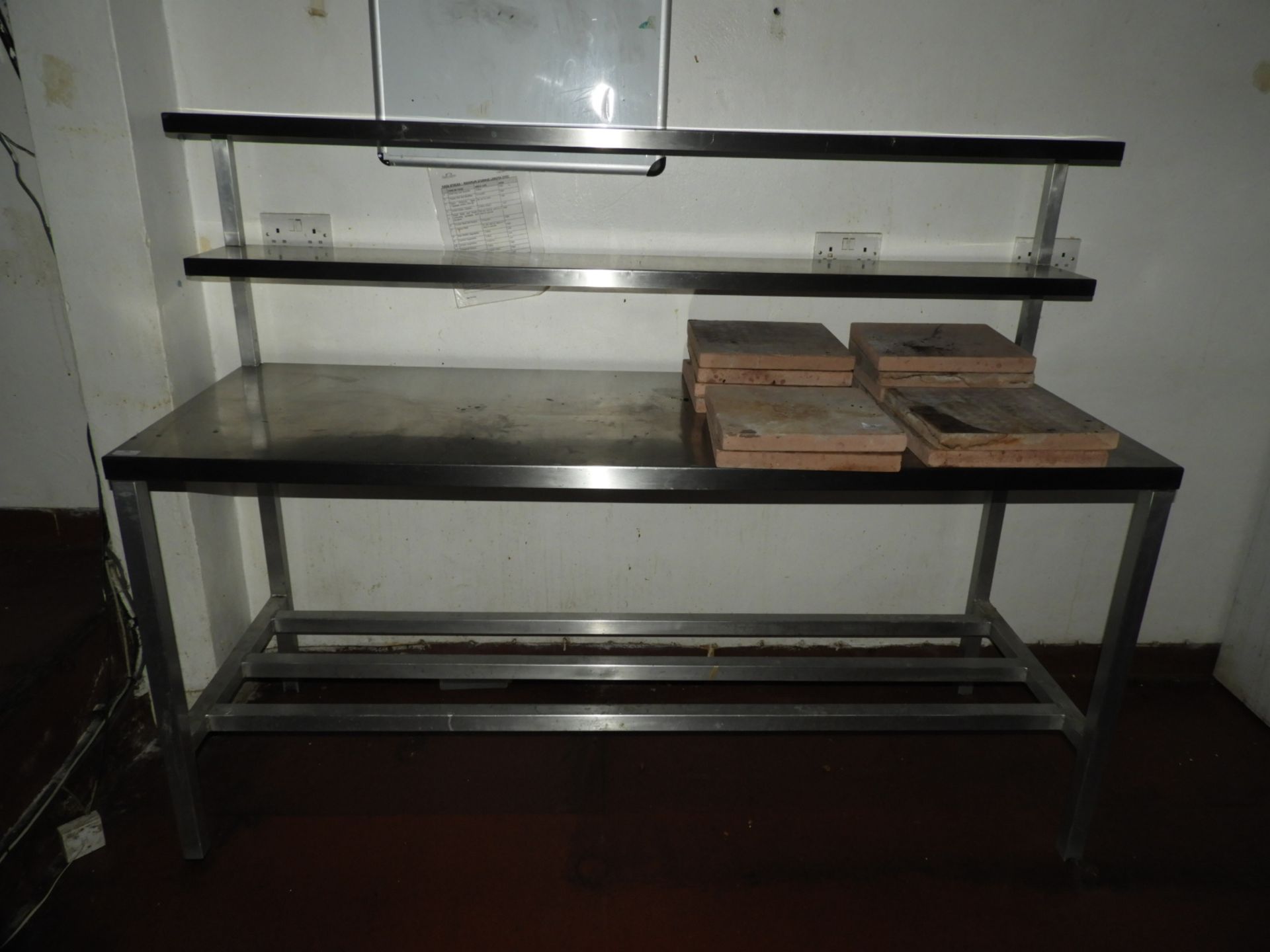 *Stainless Steel Servery Unit with Two Shelves 175