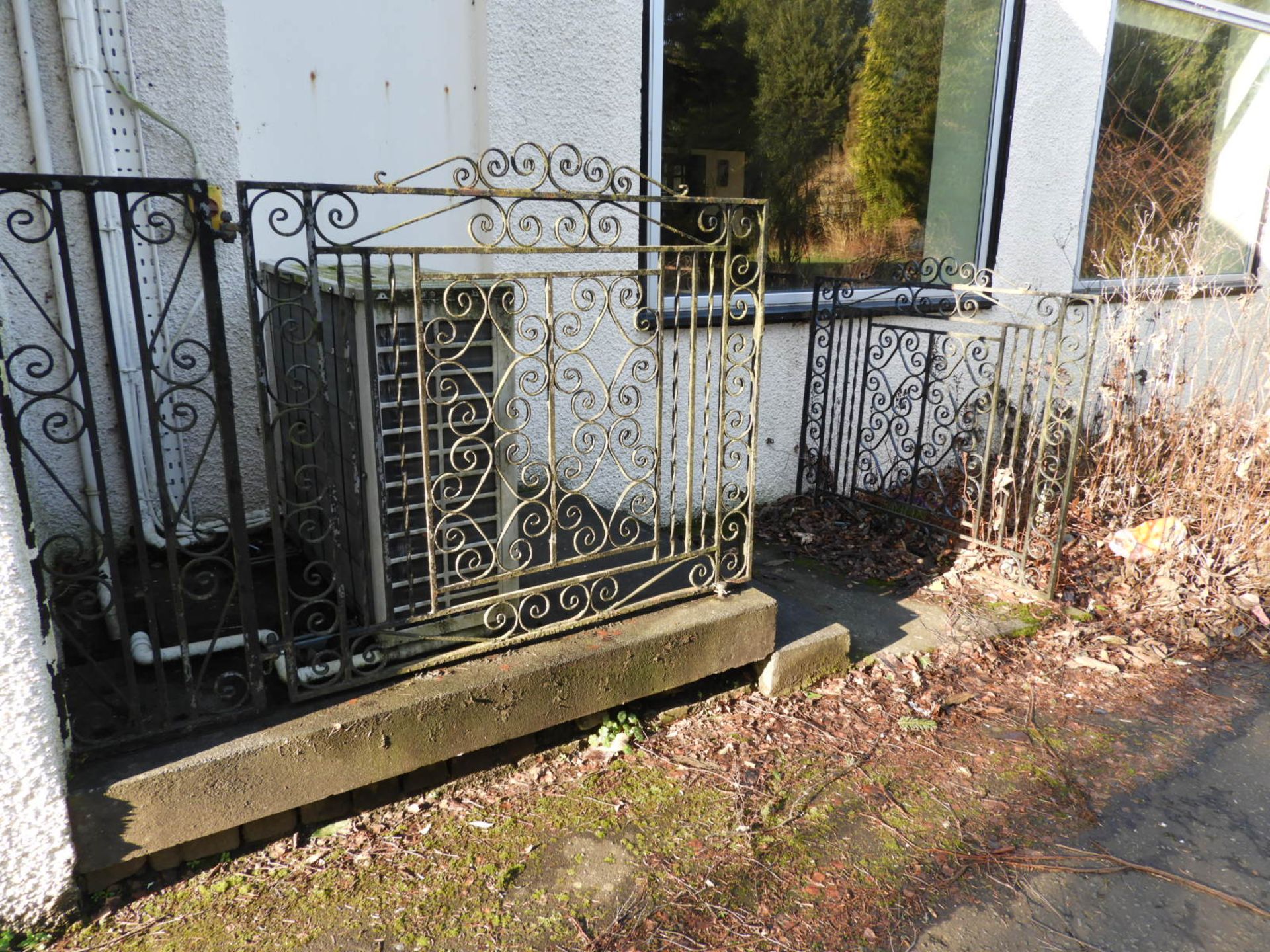 *Wrought Iron Gate and Panel (Gate: 130x110cm, Ove