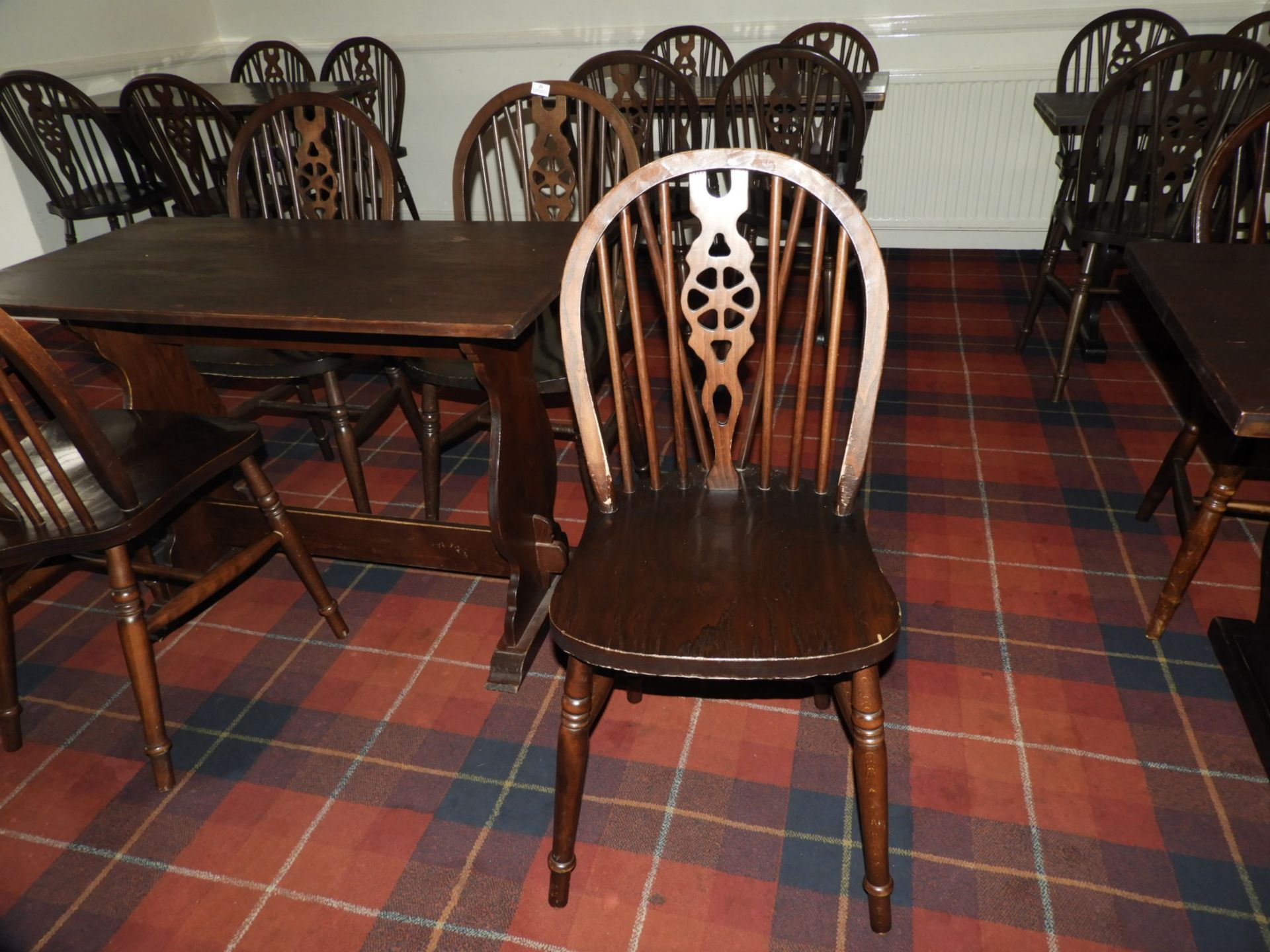 *Twenty Two Wheelback Dining Chairs in Darkwood Fi