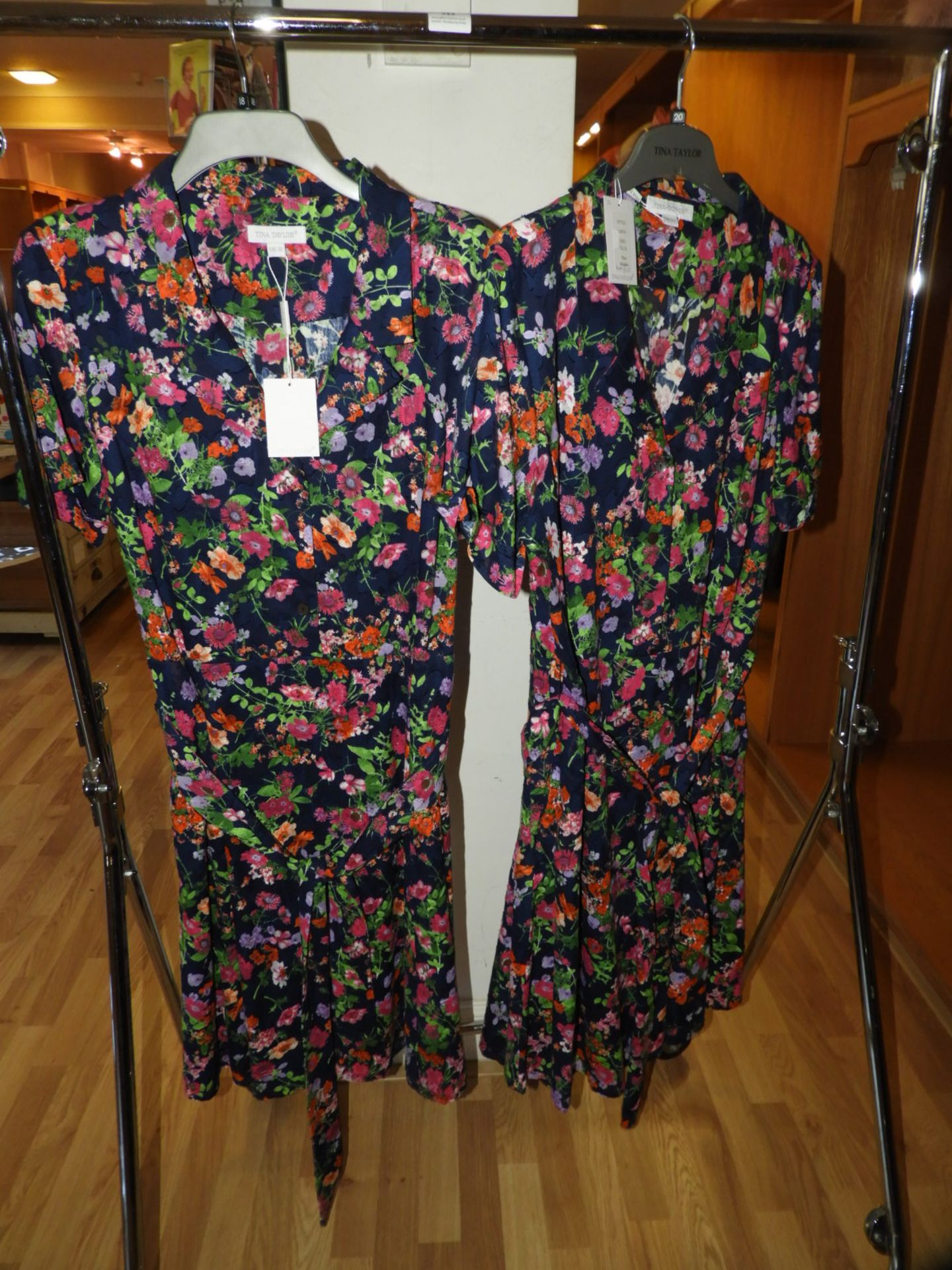 *Two Tina Taylor Floral Dresses Sizes: 18 and 20