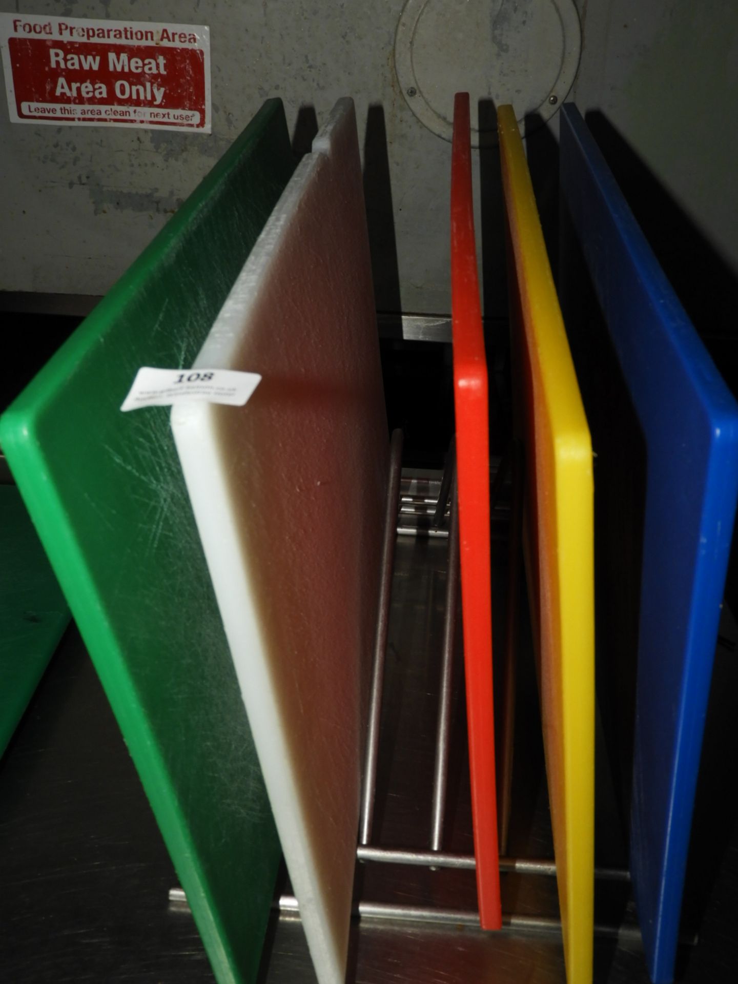 *Five Coloured Chopping Board in Rack