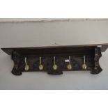Carved Wood Wall Hanging Coat Rack