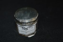 Silver Topped Glass Jar - Birmingham 1866