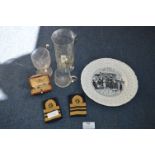 Small Collection of Glassware and a Victorian Plat