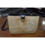 Vintage Leather & Fur Handbag