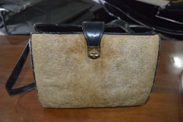 Vintage Leather & Fur Handbag