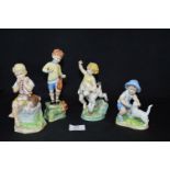 Four Royal Worcester Figurines - Children; April, June, September and October