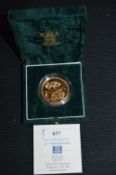 Boxed £5 22ct Gold Proof Coin 1998 - approx 39.94g