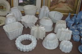 Large Collection of Pottery Jelly Moulds Including Shelley and Maling