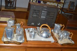 Three Trays of 1960's Picquot Ware Including Teapots, Coffee Pots, Jugs, etc.