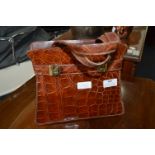 Ladies Crocodile Leather Handbag