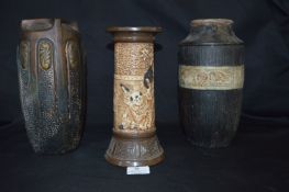 Three Oriental Bretby Vases