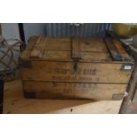 Wooden Crate Stamped "Eggs with Care"