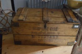 Wooden Crate Stamped "Eggs with Care"