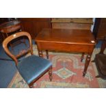 Small Victorian Mahogany Table with Matching Chair