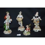 Four Meissen Figurines