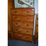 Victorian Mahogany Five Height Chest