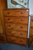 Victorian Mahogany Five Height Chest