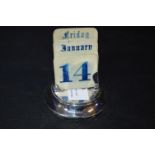 Hallmarked Sterling Silver Calendar - Indestic Hal