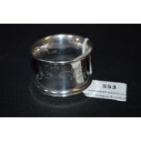 Silver Napkin Ring - Indistinct Hallmarks, approx