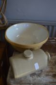 T.G. Green Mixing Bowl and a Stonerware Hot Water Bottle