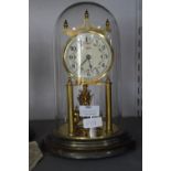 Brass Clock in Glass Dome