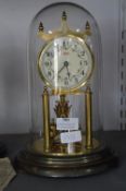 Brass Clock in Glass Dome