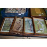 Four Vintage Cricketing Prints