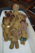 Collection of Vintage Play Worn Teddy Bears
