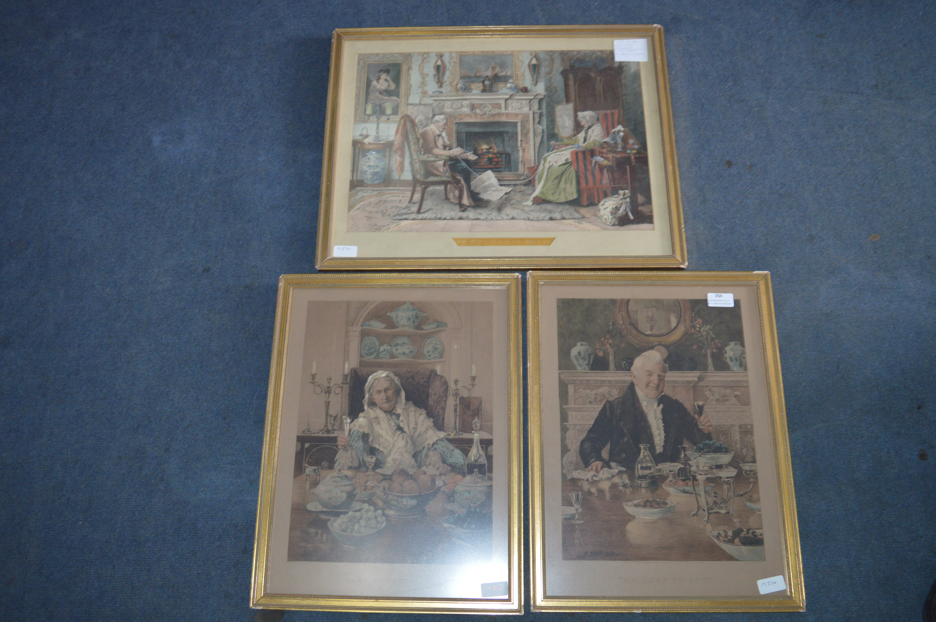 Set of Three Edwardian Coloured Engravings by W. Dandy. Sadler