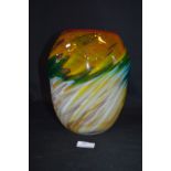 Multicoloured Retro Glass Vase