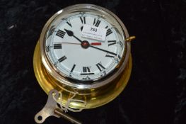 Brass Ships Clock with Key