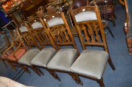 Four Highback Upholstered Dining Chairs
