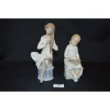 Pair of Nao Lladro Figurines