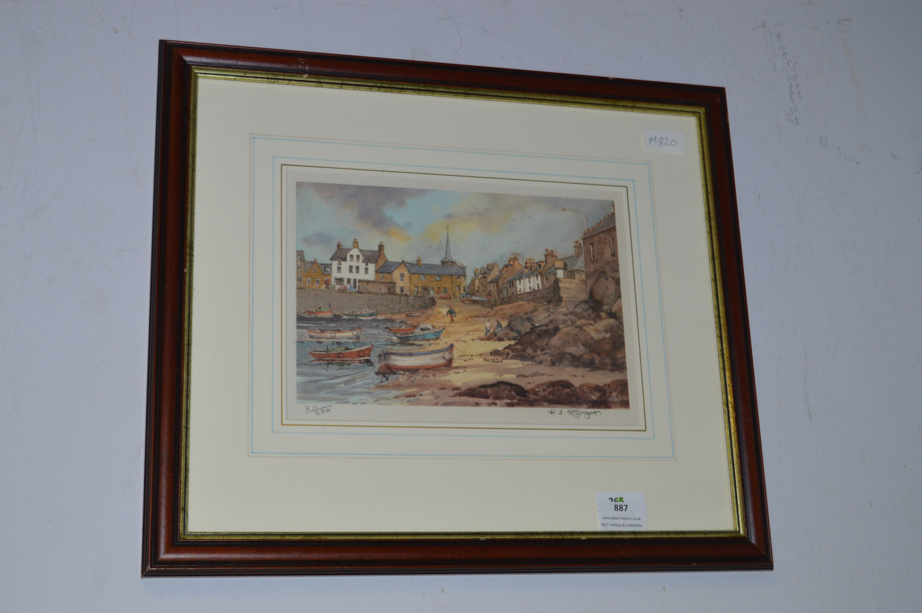 Signed Print - Harbour Scene