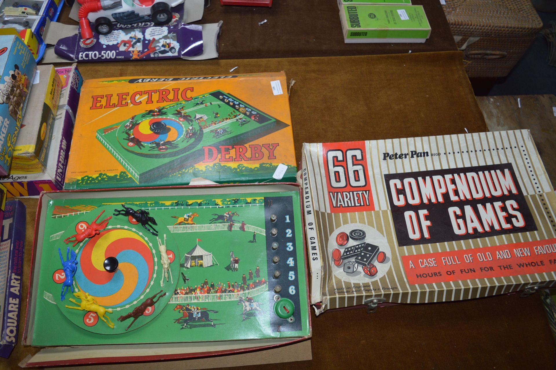 Boxed Electric Derby Game and a Games Compendium