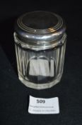 Glass Jar with Hallmarked Silver Lid - Birmingham