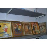 Collection of Framed French Period Costume Posters