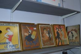 Collection of Framed French Period Costume Posters