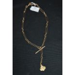 9ct Gold Albert Watch Chain with Medallion - appro