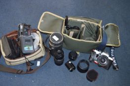 Two Bags of Cameras and Camera Equipment