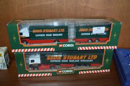Two Boxed Eddie Stobart Diecast Model Lorries by Corgi