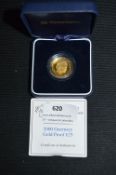 Fine Gold £25 Guernsey Coin
