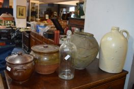 Four Stoneware Jars (One AF)