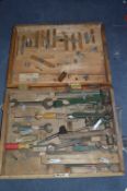 Wooden Tool Case Containing Bronze Tools