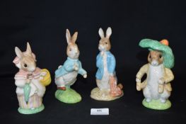 Four Royal Albert Beatrix Potter Figurines - Peter